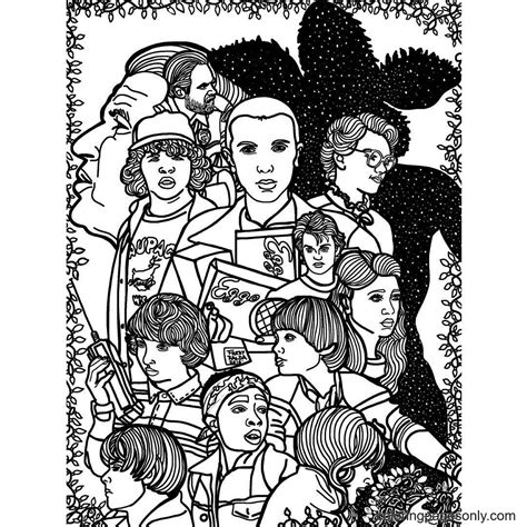 stranger things coloring page|free stranger things printables.